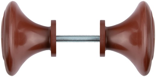 Ручка-кнопка дверная пластиковая коричневая