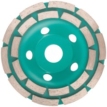 Алмазный шлифовальный диск "Чашка", двухрядный, GreatFlex Light, 125 x 5.0 x 8.0 x 22.2 мм