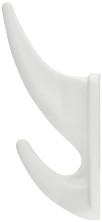 Крючок-вешалка 2-рожковый пластиковый белый