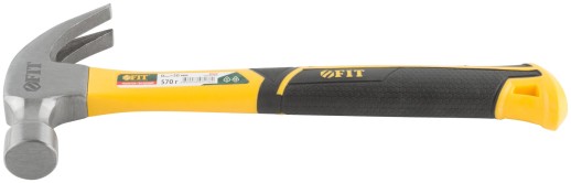 Молоток-гвоздодер, фиберглассовая усиленная ручка, Профи 30 мм, 570 гр.