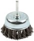 Корщетка-чашка, со штифтом, стальная витая проволока 70 мм