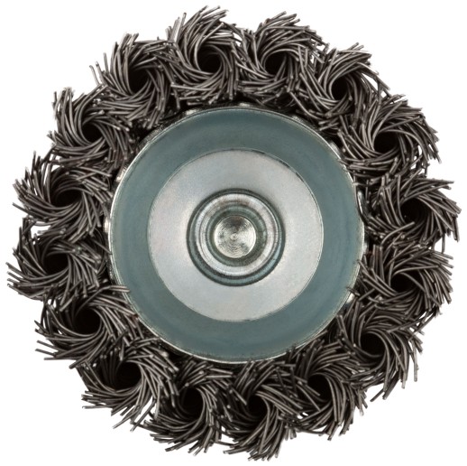 Корщетка-чашка, со штифтом, стальная витая проволока 70 мм