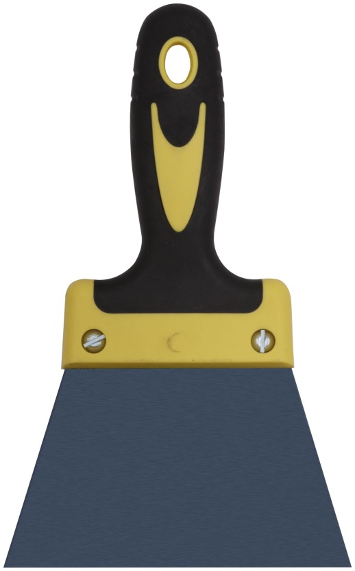 Шпатель фасадный "Мастер", пружинная колоризованная сталь, двухкомпонентная ручка, плоский 125 мм