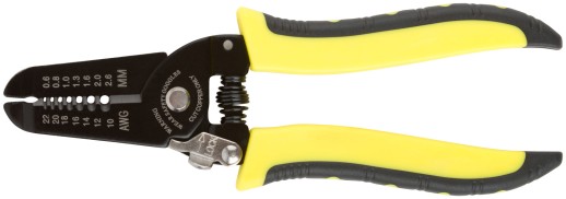 Клещи для снятия изоляции, диаметр проводов 0,6-2,6 мм, Профи, прорезиненная ручка 175 мм