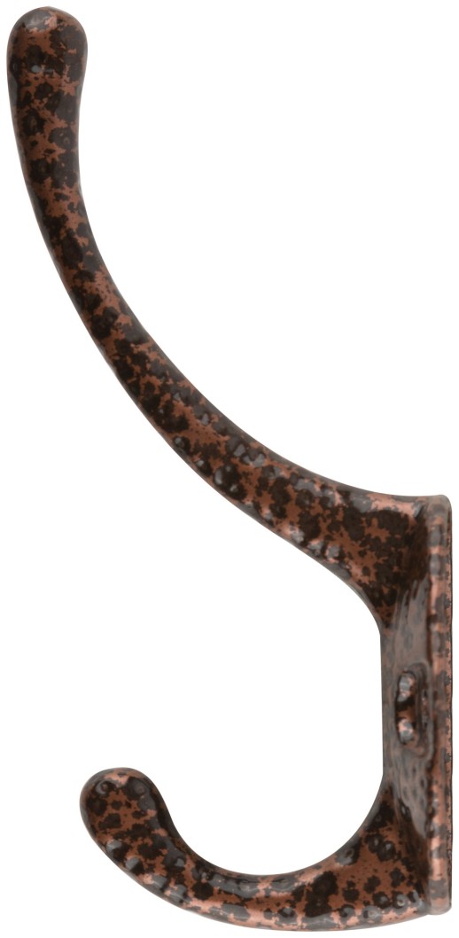 Крючок-вешалка двойной, антик медь