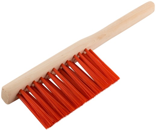 Щетка-сметка, искусств. щетина, деревянная ручка, 3-х рядная, 280 мм