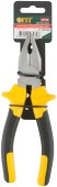 Плоскогубцы комбинированные "Старт" черно-желтые прорезиненные ручки, хром-никелевое покрытие 180 мм