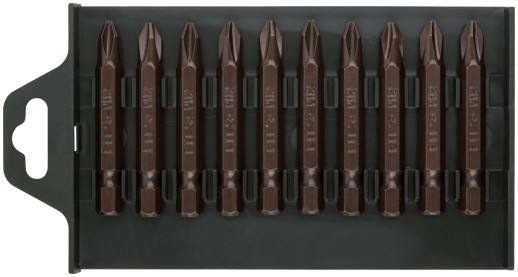 Биты сталь S2, Профи, односторонние 50 мм PH2, 10 шт.