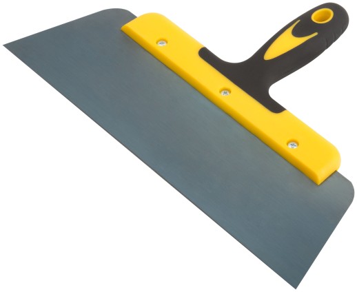 Шпатель фасадный "Мастер", пружинная колоризованная сталь, двухкомпонентная ручка, плоский 300 мм