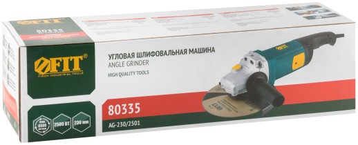 Шлифмашина угловая 2500 Вт; 6500 об/мин; КлК 230 мм; тяж; б/с щеток; рез.накл.; плав.пуск; арм.ротор; кор.