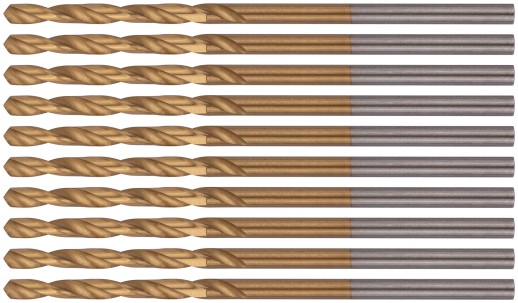 Сверла HSS по металлу, титановое покрытие 2,0 мм (10 шт.)