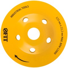 Диск алмазный шлифовальный, посадочный диаметр 22,2 мм, сегментный, двойной ряд 125 мм