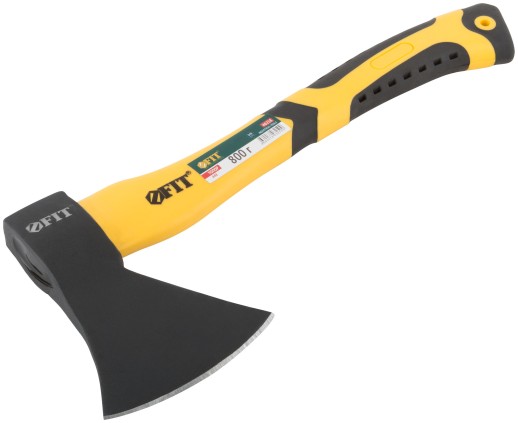 Топор кованая усиленная сталь, усиленная фиберглассовая ручка, антивибрационные накладки 800 гр.