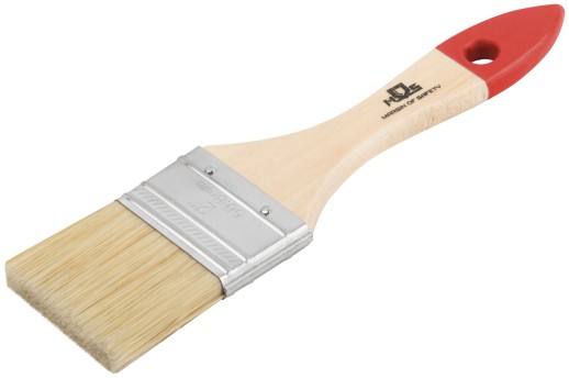 Кисть флейцевая, натур. cветлая щетина, деревянная ручка 2" (50 мм)