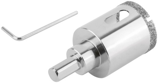 Коронка кольцевая по керамограниту, камню и кафелю алмазная с центровочным сверлом 35х70 мм