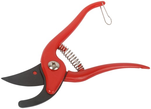 Секатор садовый, режущие кромки внахлест, алюминиевый корпус 200 мм