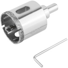 Коронка кольцевая по керамограниту, камню и кафелю алмазная с центровочным сверлом 40х70 мм