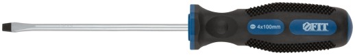Отвертка "Универсал", CrV сталь, прорезиненная ручка, Профи 4х100 мм SL