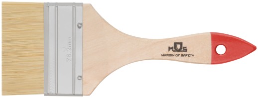 Кисть флейцевая, натур. cветлая щетина, деревянная ручка 3" (75 мм)