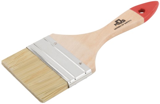 Кисть флейцевая, натур. cветлая щетина, деревянная ручка 3" (75 мм)