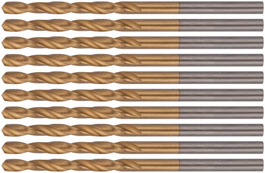 Сверла HSS по металлу, титановое покрытие 3,0 мм (10 шт.)