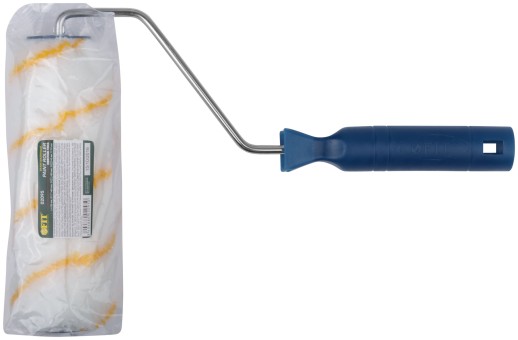 Валик полиакрил/полиэстер/хлопок, с желтой полосой, каркасная система, диам. 40/60 мм; ворс 6мм, 180 мм