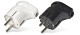 Вилка угловая с заземлением белая (16А; 250В ) 