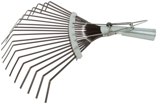 Грабли веерные регулируемые пластинчатые, 20 зубьев, 250-415 мм, без черенка
