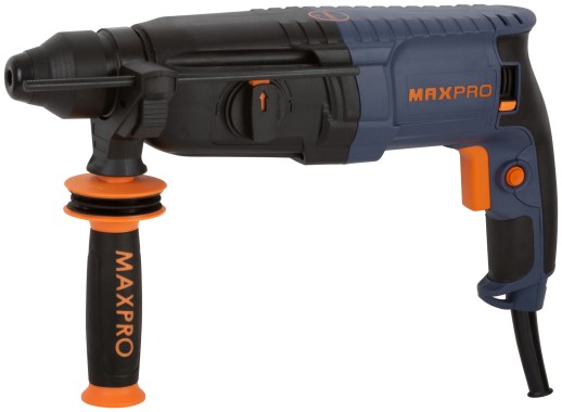 MAX-PRO Перфоратор монтажный 800 Вт; 0-1200об/мин; 2,8Дж; 3 режима; Д/Б/М-30/26/13; 3,2кг; SDS-PLUS; антивибрационная ручка; резиновые вставки; резино