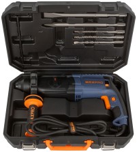 MAX-PRO Перфоратор монтажный 800 Вт; 0-1200об/мин; 2,8Дж; 3 режима; Д/Б/М-30/26/13; 3,2кг; SDS-PLUS; антивибрационная ручка; резиновые вставки; резино