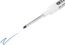 Маркер строительный перманентный, тонкий, удлиненное перо, синий