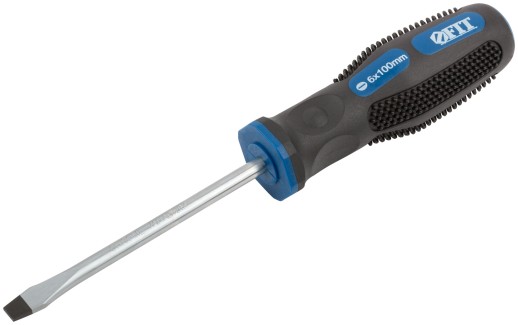 Отвертка "Универсал", CrV сталь, прорезиненная ручка, Профи 6х100 мм SL