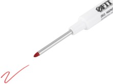 Маркер строительный перманентный, тонкий, удлиненное перо, красный