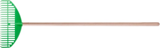 Грабли веерные пластиковые "Оазис", 22 зуба, 440 мм, с деревянным черенком