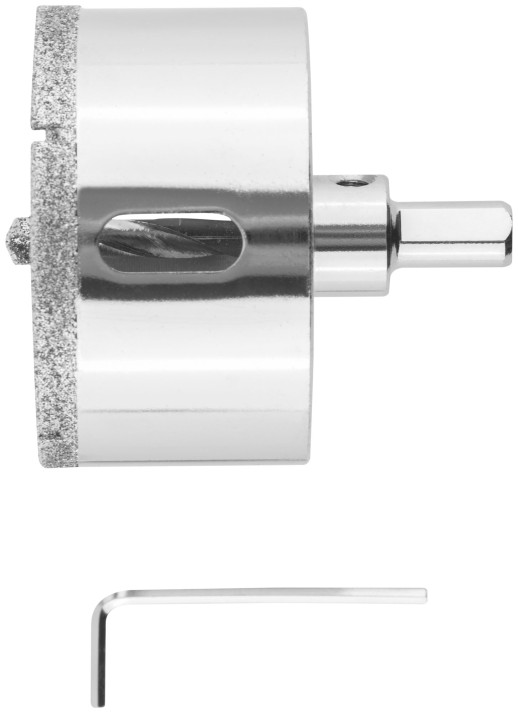 Коронка кольцевая по керамограниту, камню и кафелю алмазная с центровочным сверлом 68х70 мм