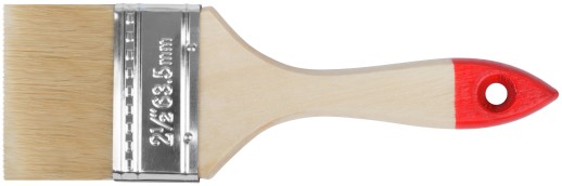 Кисть флейцевая "Оптима", натур. cветлая щетина, деревянная ручка 2,5" (63 мм)