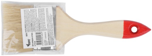 Кисть флейцевая "Оптима", натур. cветлая щетина, деревянная ручка 2,5" (63 мм)