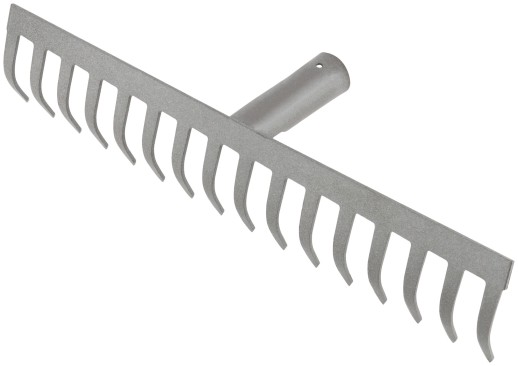 Грабли, прямой зуб, 16 зубьев, без черенка