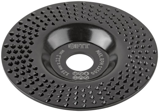 Диск обдирочный по дереву, плоский, посадочный диаметр 22,2 мм, 125 мм, грубая насечка