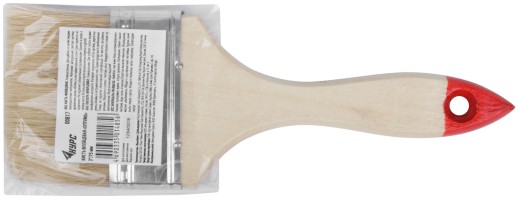 Кисть флейцевая "Оптима", натур. cветлая щетина, деревянная ручка 3" (75 мм)