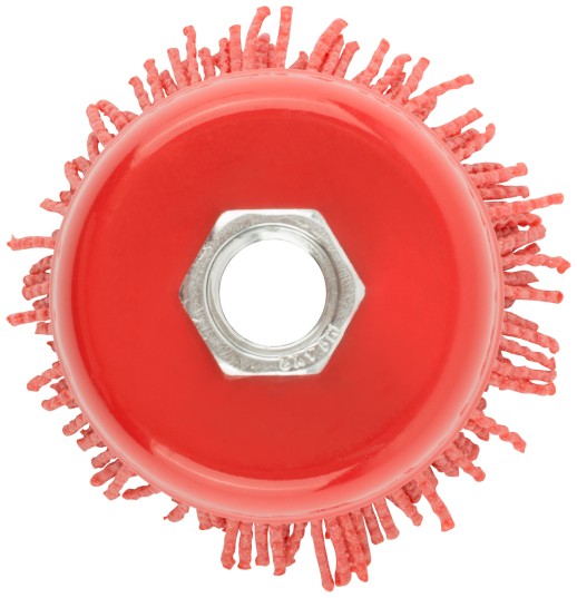 Корщетка-чашка нейлоновая, гайка М14, Профи  65 мм