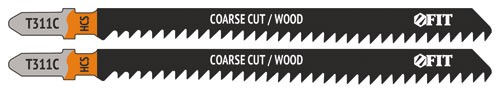 Полотна по дереву, HCS, разведенные, фрезерованные зубья, 126/100/2,5 мм (Т311С), 2 шт.