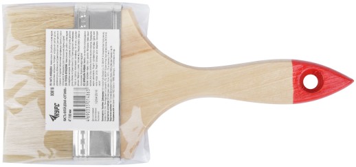 Кисть флейцевая "Оптима", натур. cветлая щетина, деревянная ручка 4" (100 мм)