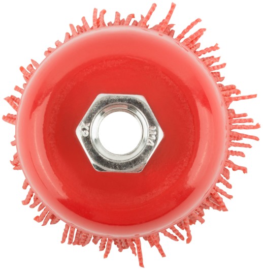 Корщетка-чашка нейлоновая, гайка М14, Профи  75 мм