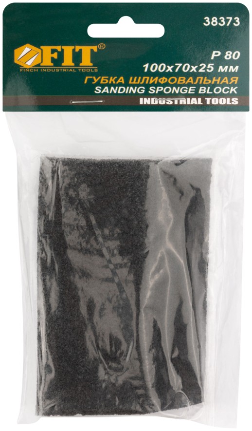 Губка шлифовальная угловая, алюминий-оксидная, 100х70х25 мм, средняя жесткость  Р 80