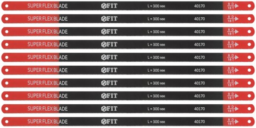 Полотна ножовочные односторонние 300 мм ( Super Flex), 10 шт. ( 18 ТPI )