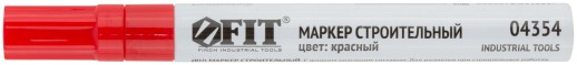 Маркер строительный с жидким красящим составом, алюминиевый корпус, красный