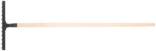 Грабли, витой зуб, 12 зубьев, с деревянным черенком