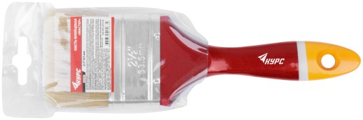 Кисть флейцевая "Мастер", натур. щетина, деревянная ручка 2,5" (63 мм)