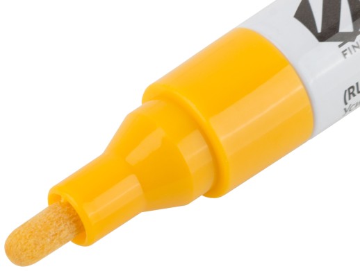 Маркер строительный с жидким красящим составом, алюминиевый корпус, желтый